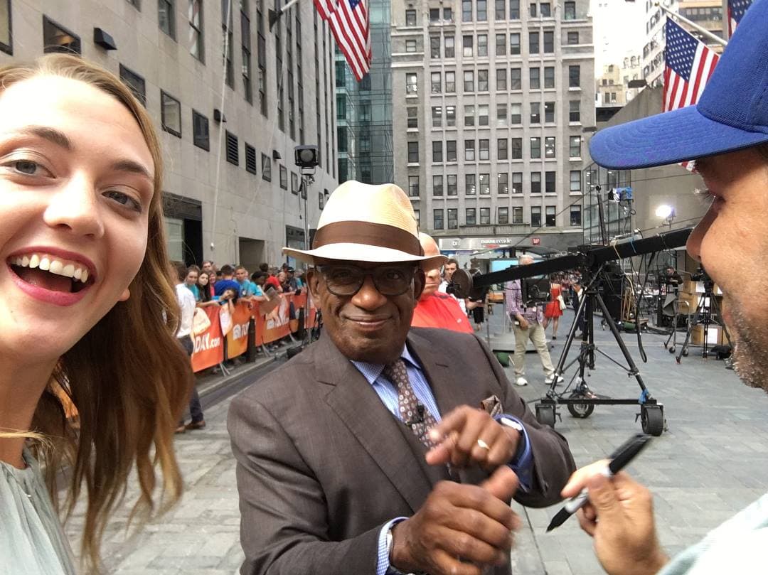 Dustin with Al Roker